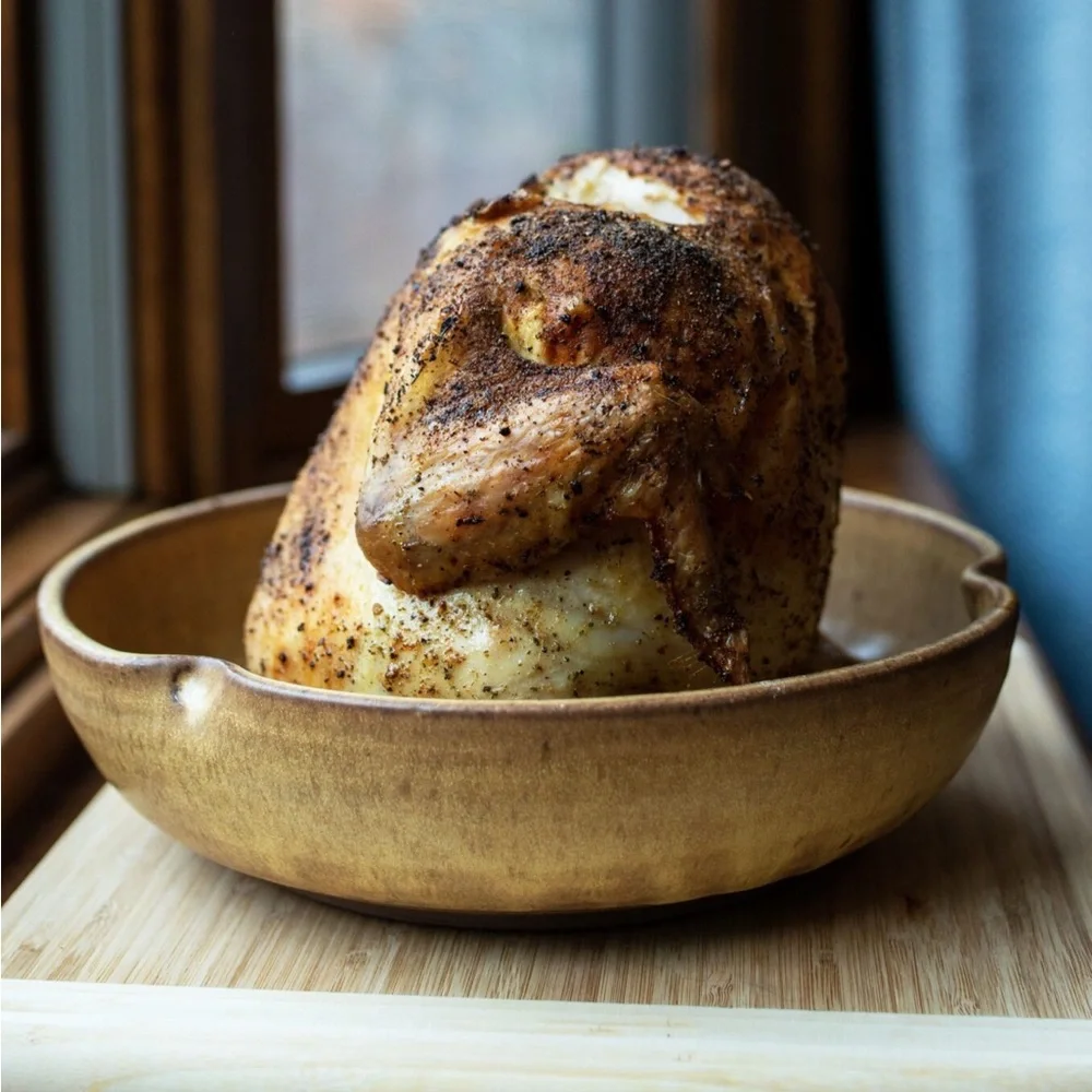 Beer Chicken Cooker Roaster Glazed Pottery, Made in USA - Beautifully Made